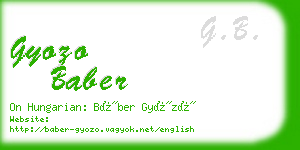 gyozo baber business card